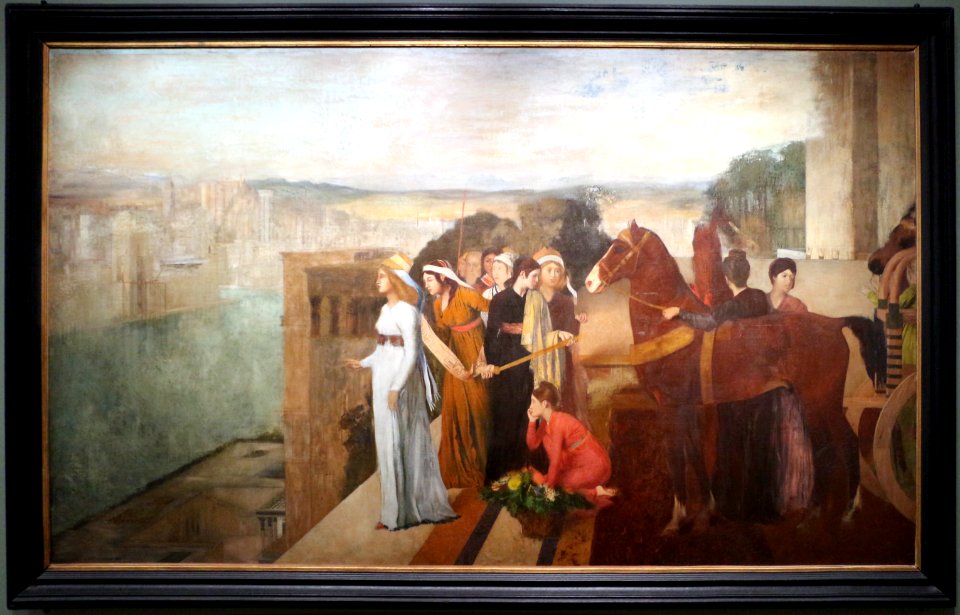 Edgar degas, semiramide costruisce babilonia, 1861, 01