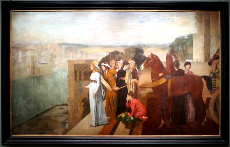 Edgar degas, semiramide costruisce babilonia, 1861, 01