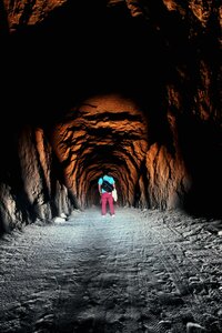 Travel dark tunnel photo