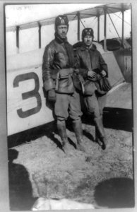 Edgar Staley Gorrell and Herbert Arthur Dargue standing alongside airplane at the Mexican front during the Punitive Expedition into Mexico LCCN96503324