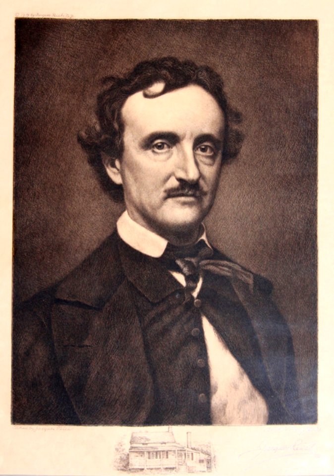 Edgar Allan Poe, etching by Jacques Reich