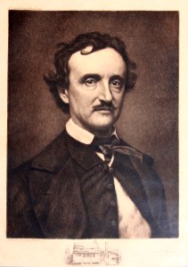 Edgar Allan Poe, etching by Jacques Reich photo