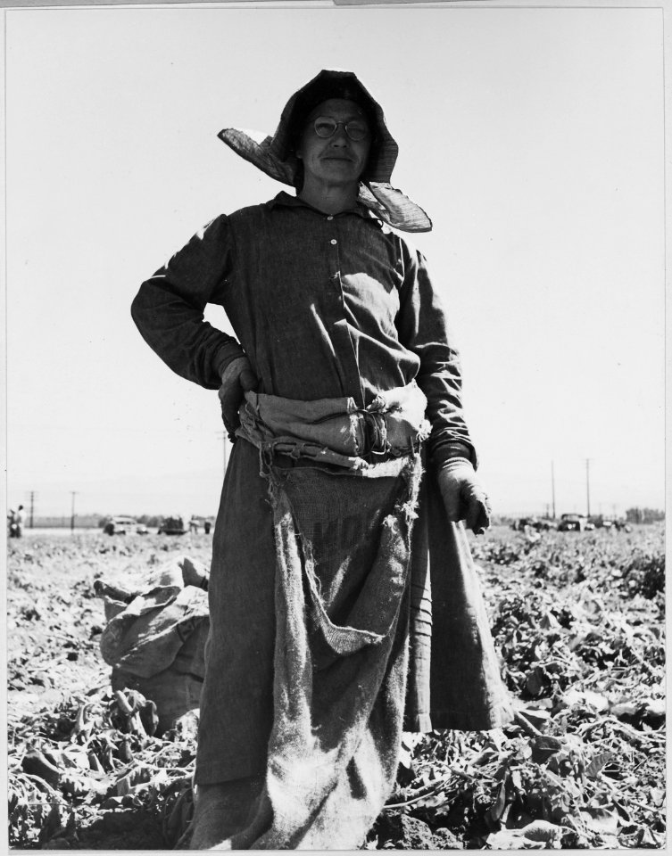 Edison, Kern County, California. Potato picker, she is 52-years-old, has 8 children. Born in Tenness . . . - NARA - 521814