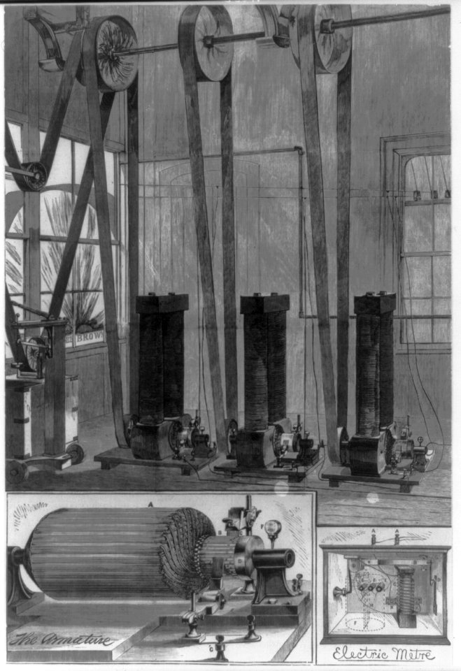 Edison's electric light. the generator, the armature, & electric metre LCCN2007682978