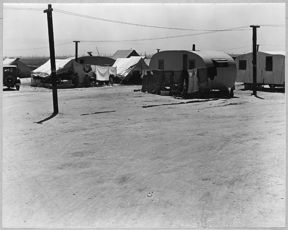 Edison, Kern County, California. Close-up potato camp - NARA - 521784