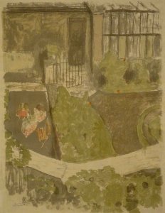 Edouard Vuillard-Jardin devant l'atelier