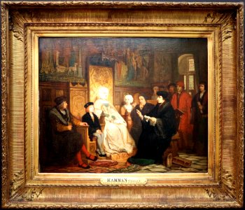 Edouard hamman, infanzia di carlo V, una lettura di erasmo, 1863