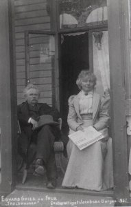 Edvard and Nina Grieg at Troldhaugen in 1907
