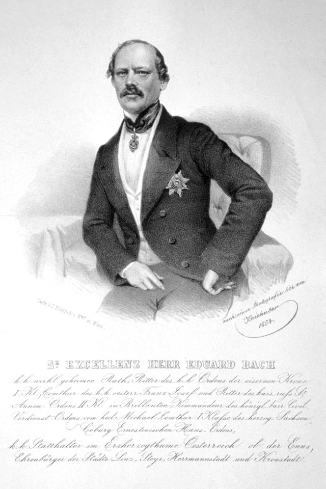 Eduard von Bach 1854 Litho