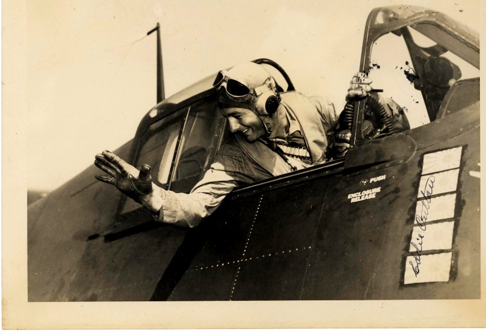 Edward C. Outlaw aboard USS Langley (CVL-27) on 15 April 1944 (NNAM.1999.296.041.089)