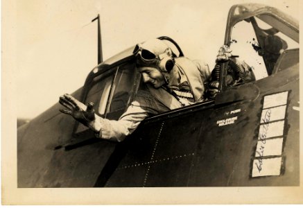 Edward C. Outlaw aboard USS Langley (CVL-27) on 15 April 1944 (NNAM.1999.296.041.089)