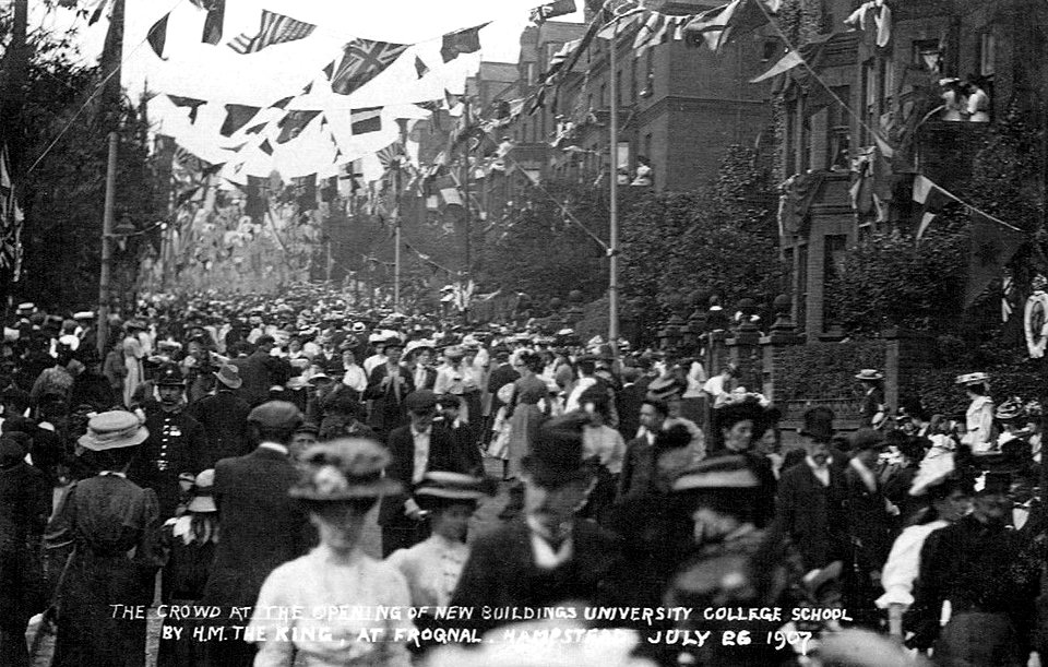 Edward VII's visit to University College School, Frognal, London, 1907
