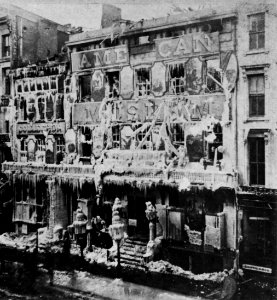 Edward und Henry T. Anthony - Barnums Museum nach dem Brand von 1868 (Zeno Fotografie)