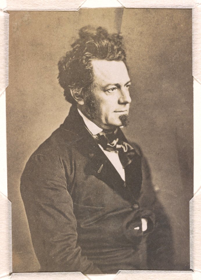 Edwin Forrest, actor, half-length studio portrait, facing right; he is wearing a coat with bow tie LCCN2015651547