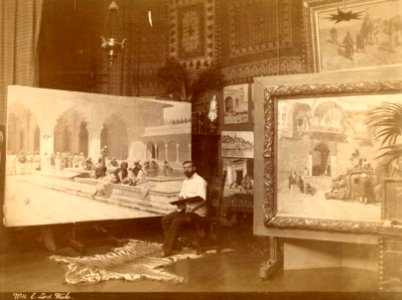Edwin Lord Weeks in his studio