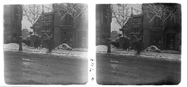 Efectes de la nevada del 27 de febrer de 1927 sobre el teatre Goya