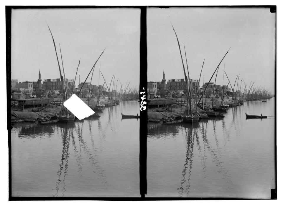 Egypt. Cairo and Memphis, etc. Nile scene in Old Cairo. Along the eastern bank LOC matpc.02912