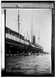 Egyptian views. Port Said. Arrival of a Turkish transport LOC matpc.00090
