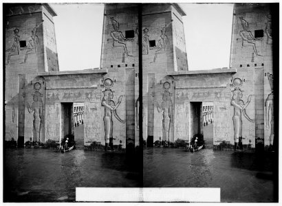 Egyptian views; Assuan and Philae. Entance gateway in 1st pylon, of Temple of Isis LOC matpc.01583