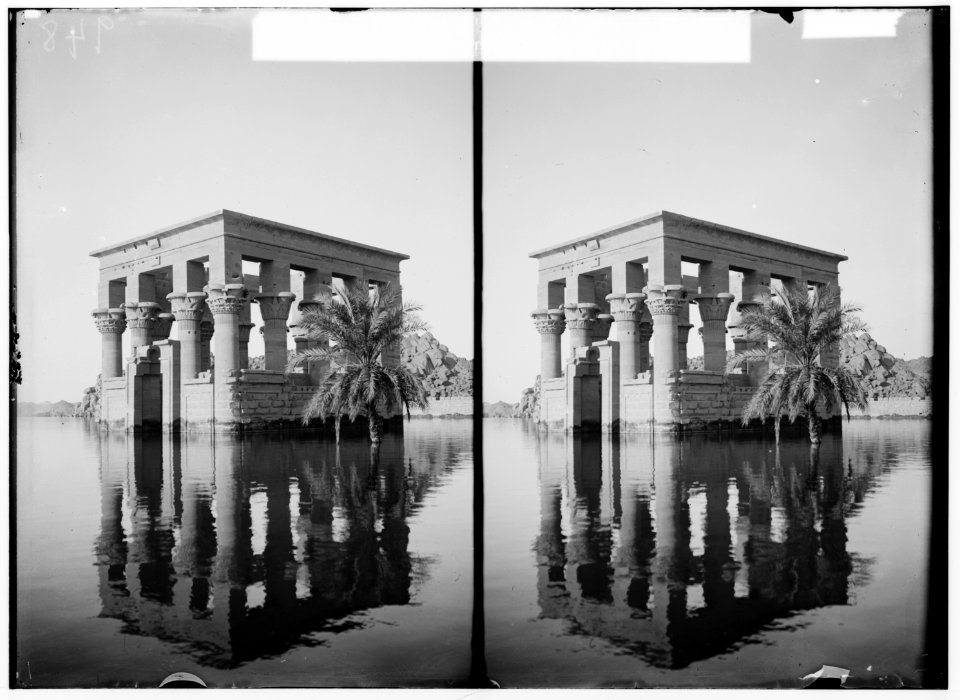 Egyptian views; Assuan and Philae. Kiosk at Philae, looking S.W., taken from a boat LOC matpc.01579