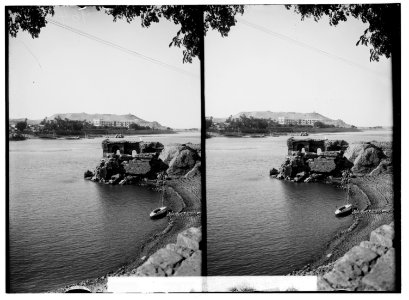 Egyptian views; Assuan and Philae. Looking across the Nile from Assuan, showing Elephantine Island LOC matpc.01595