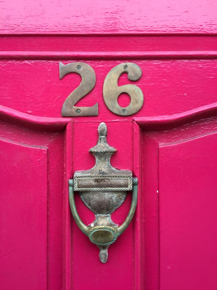 Colorful house entrance house doors