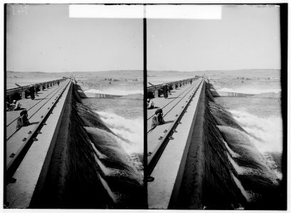 Egyptian views; Assuan and Philae. On the Assuan Dam, looking S.W. LOC matpc.01572