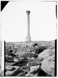Egyptian views; Alexandria (Iskanderiyeh). Pompey's Pillar LOC matpc.00089