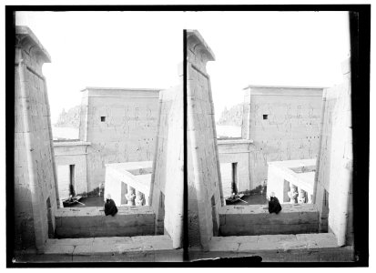 Egyptian views; Assuan and Philae. Looking through 2nd pylon to the 1st pylon LOC matpc.01588