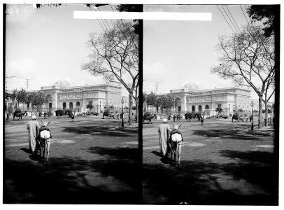 Egyptian views; Cairo (Masr). Museum of Cairo, exterior LOC matpc.01484