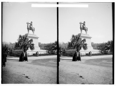 Egyptian views; Cairo (Masr). Statue of Ibrahim Pasha, Opera Square, Cairo LOC matpc.01477