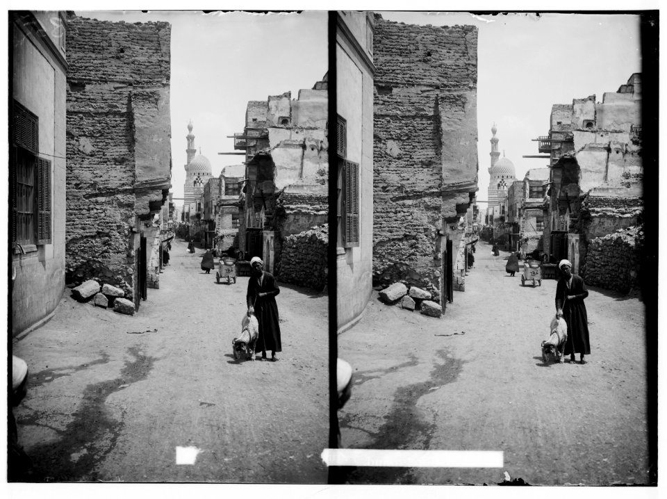 Egyptian views; Cairo (Masr). Street in Cairo LOC matpc.01476