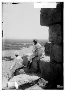 Egyptian views. The Pyramids of Gizeh. Nile Valley from the Great Pyramid LOC matpc.00100 photo