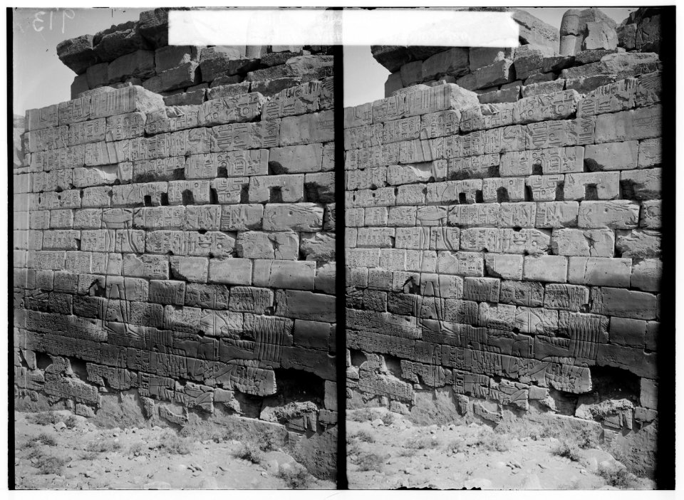 Egyptian views; Karnak. Commemoration of Shishak's victory over Rehoboham LOC matpc.01544