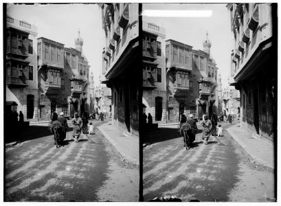 Egyptian views; Cairo (Masr). Street in Cairo LOC matpc.01475