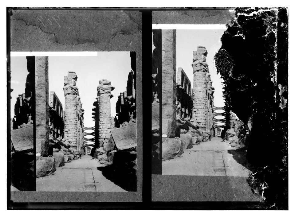 Egyptian views; Karnak. Central aisle of great hypostyle hall LOC matpc.07586