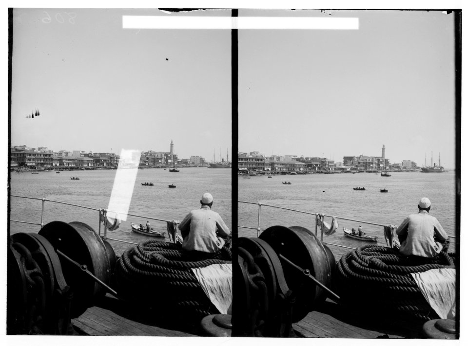 Egyptian views; Port Said. Port Said from the harbour LOC matpc.01452