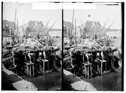 Egyptian views; Karnak. Taking out water from excavations LOC matpc.01548
