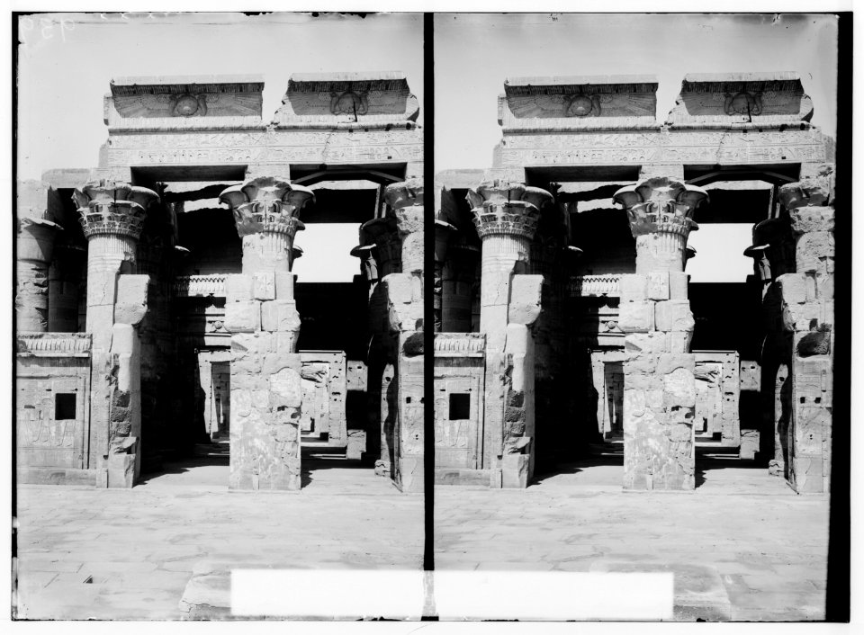 Egyptian views; Kom-Ombo. Great hypostyle hall of Temple of Sobk and Horoeris LOC matpc.01570