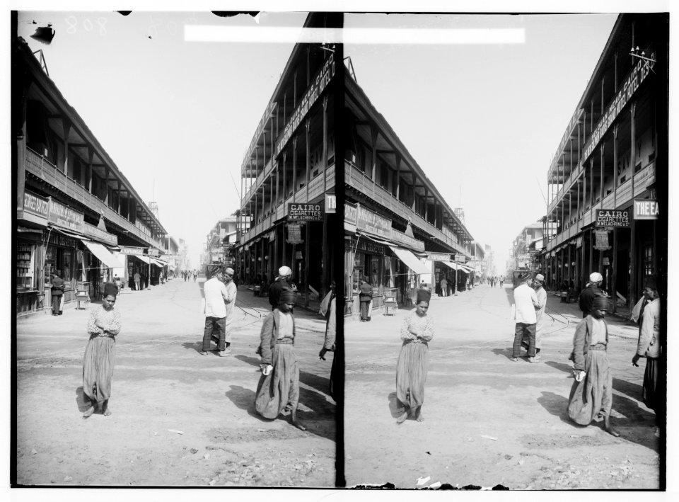 Egyptian views; Port Said. Main street of Port Said LOC matpc.01454