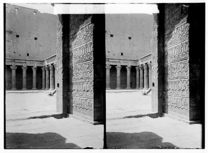 Egyptian views; Temple of Horus, Edfu. Entrance to vestibule LOC matpc.01566