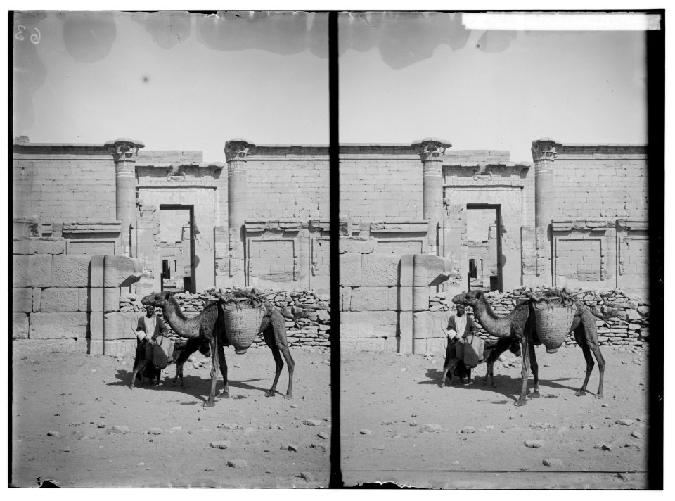 Egyptian views; Thebes. Entrance to Temple of Nektanebos, Medinet Habu LOC matpc.01553