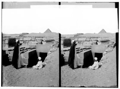 Egyptian views; The pyramids of Gizeh. The granite temple of Gizeh LOC matpc.01509