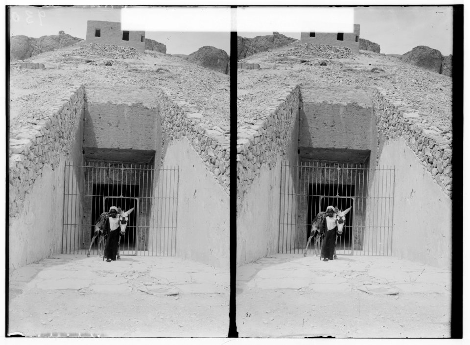 Egyptian views; Thebes. Entrance to a royal tomb LOC matpc.01561
