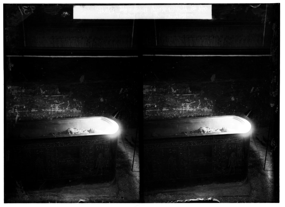 Egyptian views; Thebes. Mummy of Amenophis II in the royal tomb LOC matpc.01562