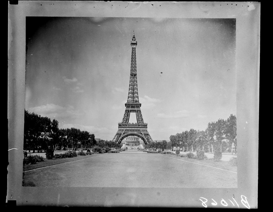 Eiffel Tower from Champ-de-Mars, Paris, France - Library of Congress