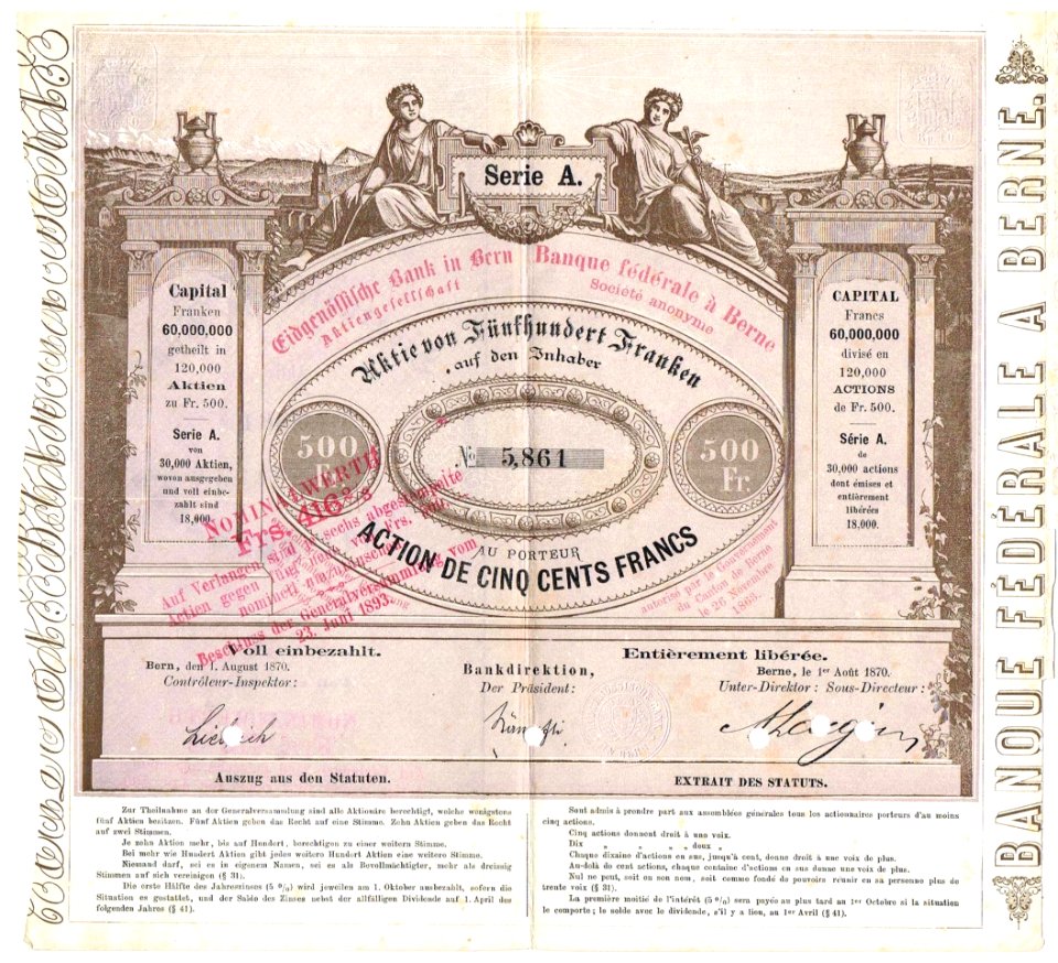 Eidgenössische Bank 1870