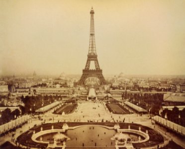 Eiffel Tower and Champ de Mars seen from Trocadéro Palace, Paris Exposition, 1889 photo
