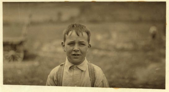 Eight-year old Jack on a Western Massachusetts farm. He is a type of child who is being overworked in many rural districts. See Hine Report, Rural Child Labor, August, 1915. LOC nclc.00286
