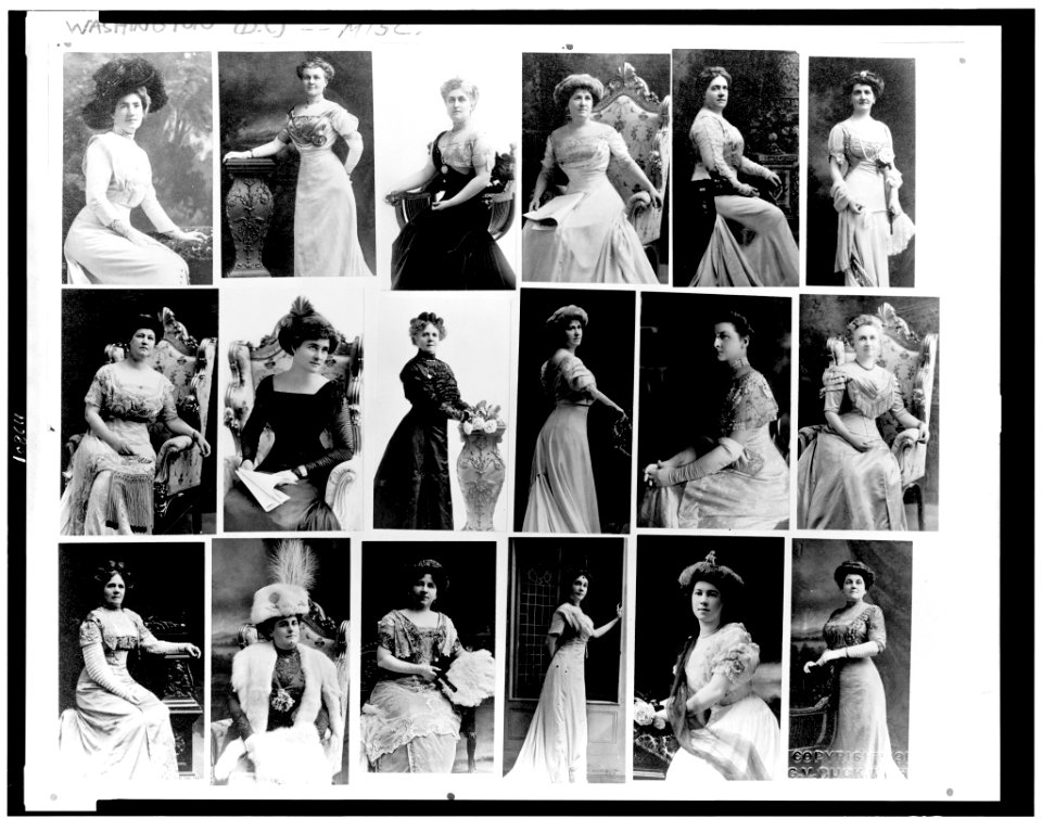 Eighteen three-quarter length portraits of Washington society ladies LCCN93517172